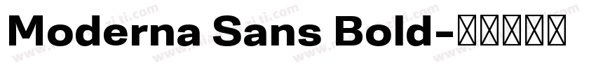 Moderna Sans Bold字体转换